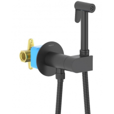 Смеситель с гигиеническим душем AQUATEK Оберон AQ1024MB встраиваемый черный матовый